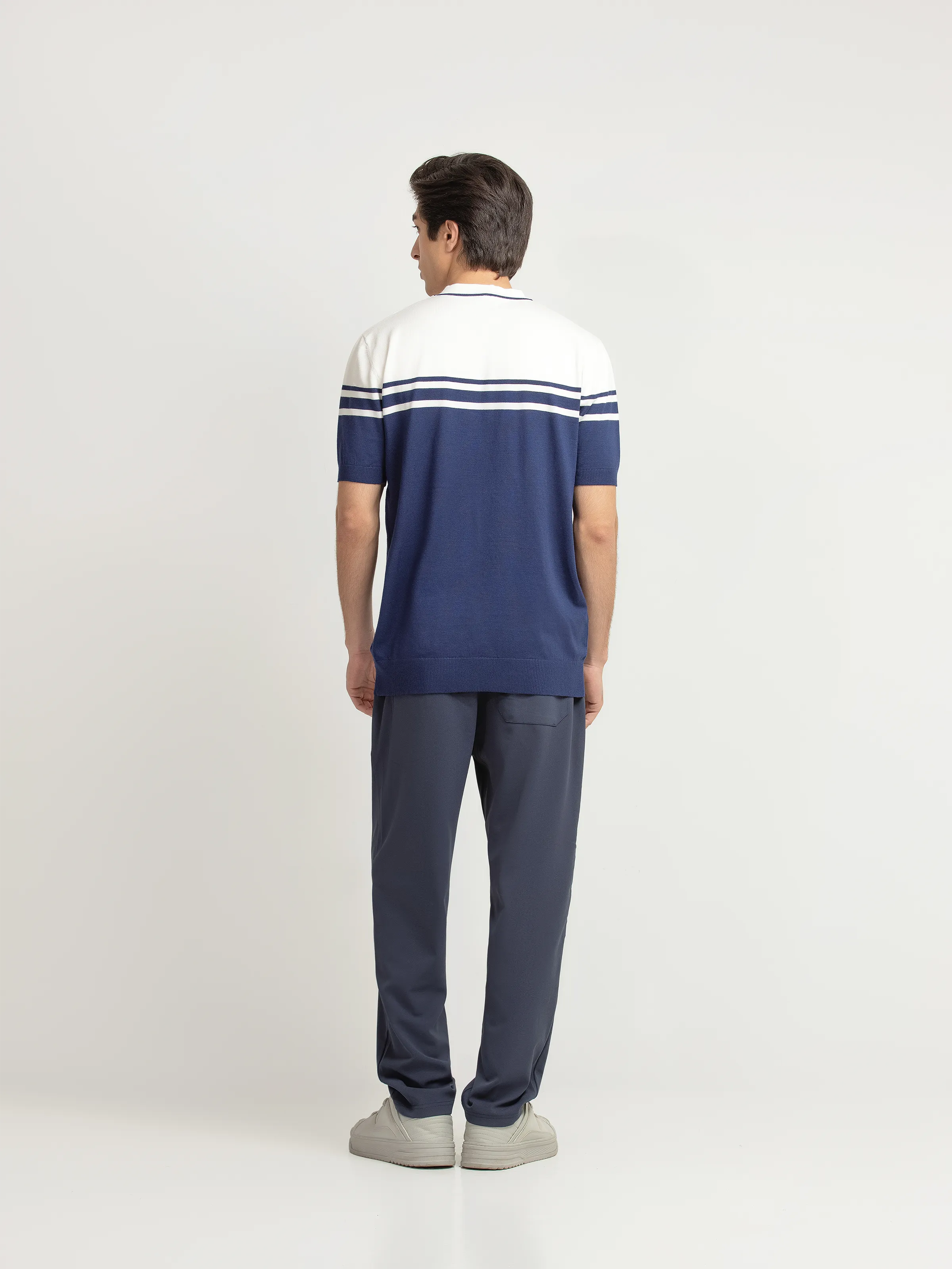 Striped Bicolor Knitted Tee - FMTCT6-072 - Image 5