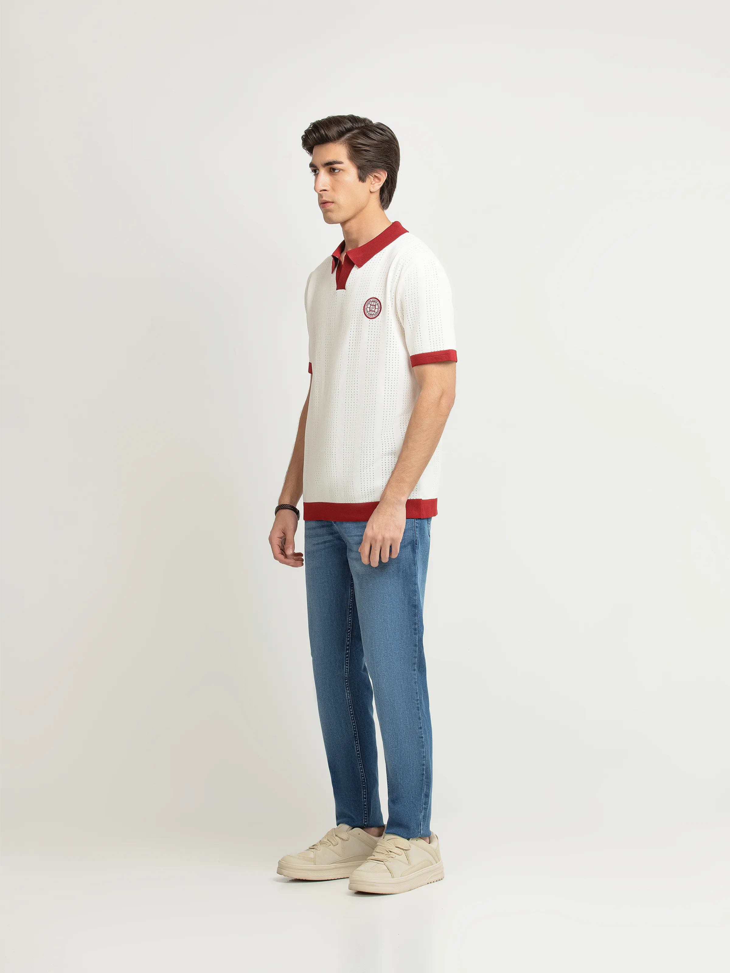 Textured Knit Polo - FMTCP6-257 - Image 5
